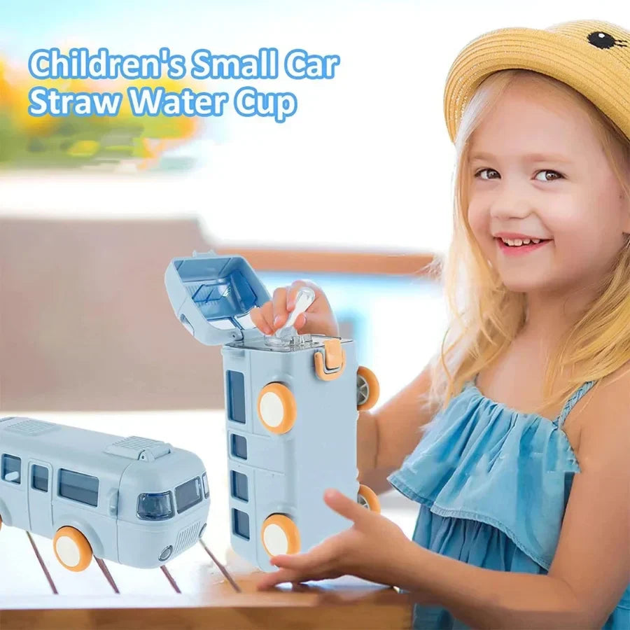 Bus Shape School Water Bottle | 500ml Leak-Proof