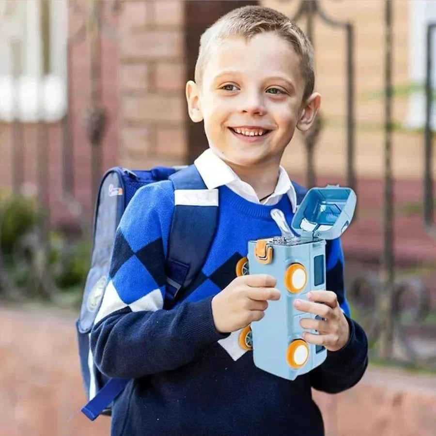 Bus Shape School Water Bottle | 500ml Leak-Proof