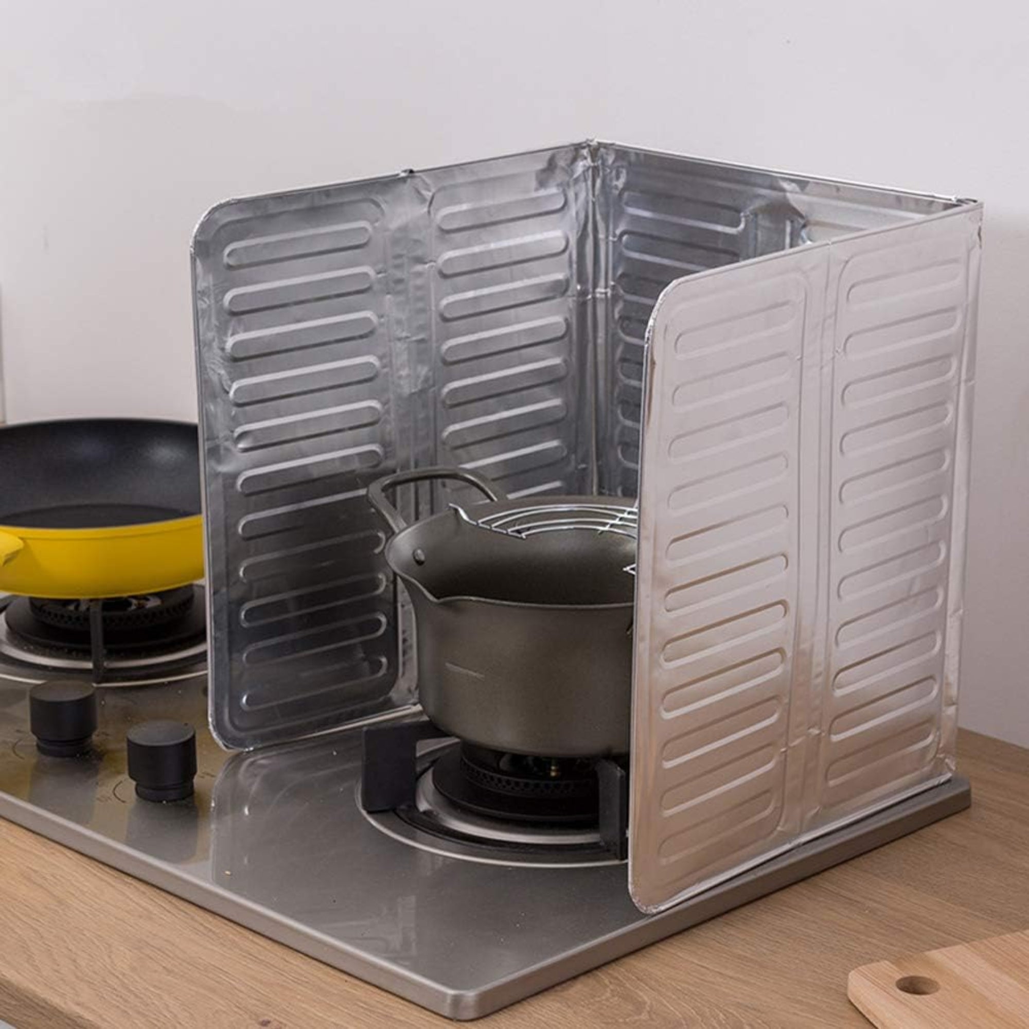 3-Sided Oil-Proof Splatter Guard | Foldable Kitchen Shield