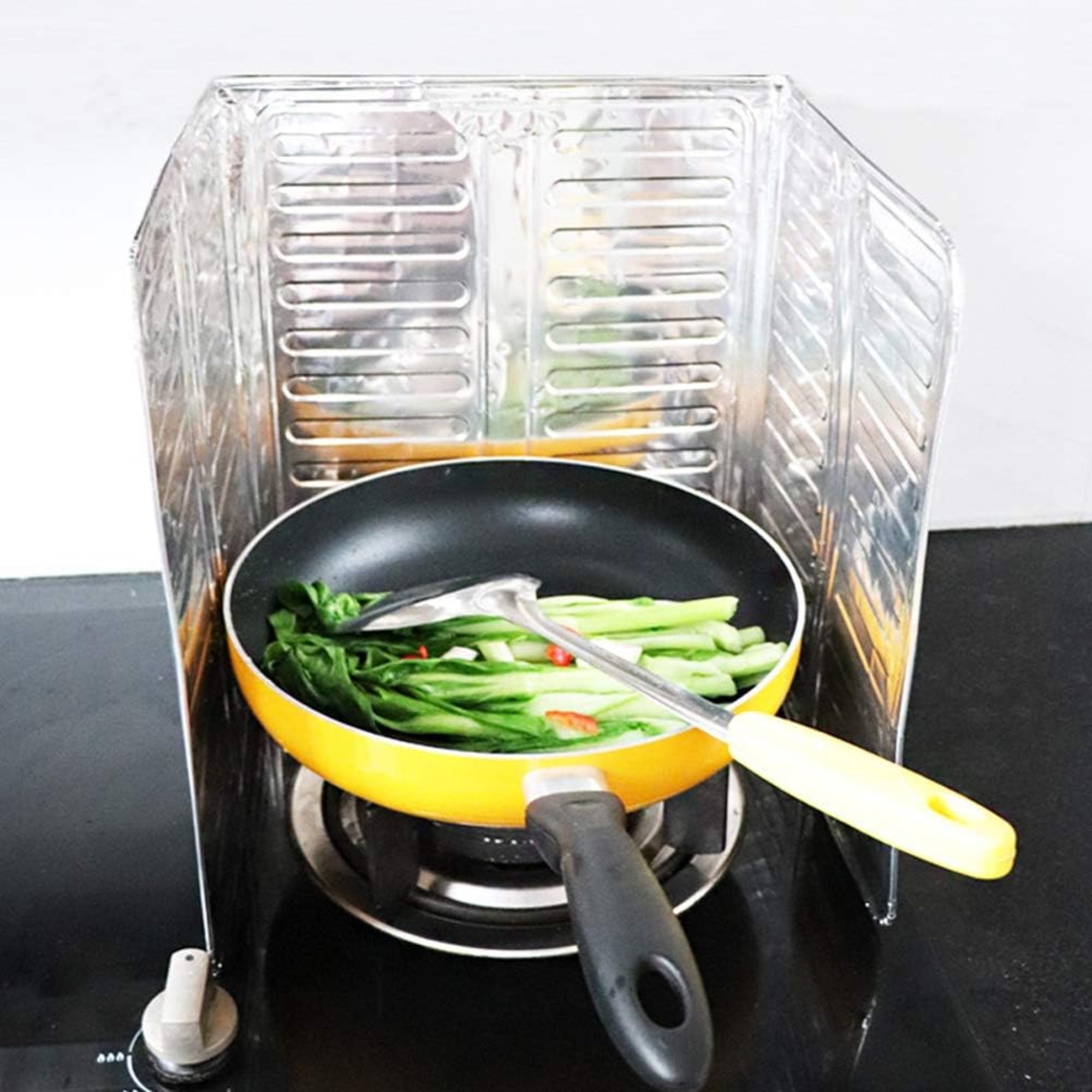 3-Sided Oil-Proof Splatter Guard | Foldable Kitchen Shield
