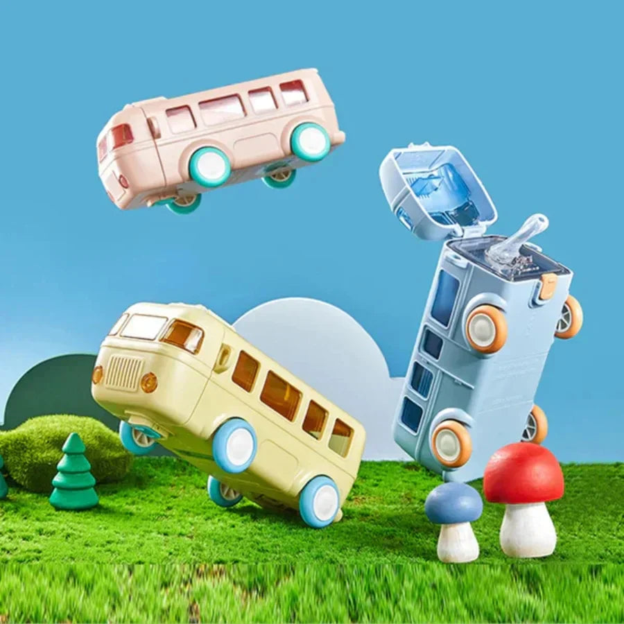Bus Shape School Water Bottle | 500ml Leak-Proof