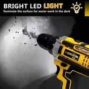 Lithium-ion Cordless Drill Kit, Drill Set with Battery and Charger, 3/8 Inch Keyless Chuck, Variable Speed, 16-position Adjustment and 24 Drill Bits (red/yellow/blue Color Scheme), Ergonomically Optimized Household Power Tool