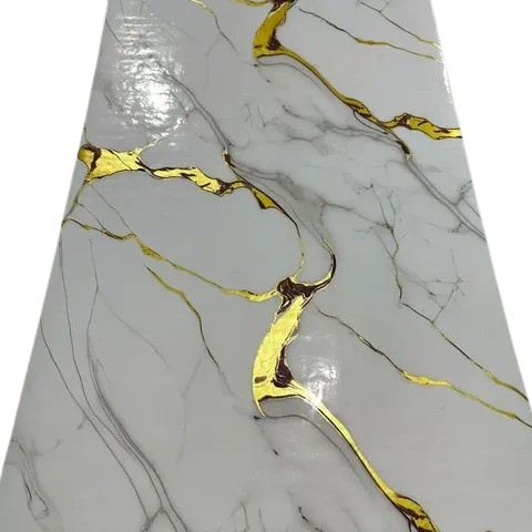White Grey Gold Marble Sticker | 60x200cm Self-Adhesive Wallpaper