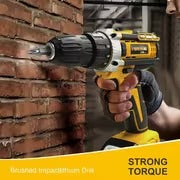 Lithium-ion Cordless Drill Kit, Drill Set with Battery and Charger, 3/8 Inch Keyless Chuck, Variable Speed, 16-position Adjustment and 24 Drill Bits (red/yellow/blue Color Scheme), Ergonomically Optimized Household Power Tool