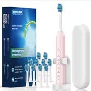 Smart Electric Toothbrush for Adults, Soft Bristles, Six Vibration Frequencies, Fully Automatic Cleaning Mode, USB Charging, Deep Teeth Cleaning, Dental Cleaner, IP67, with 4/8/10 Brush
