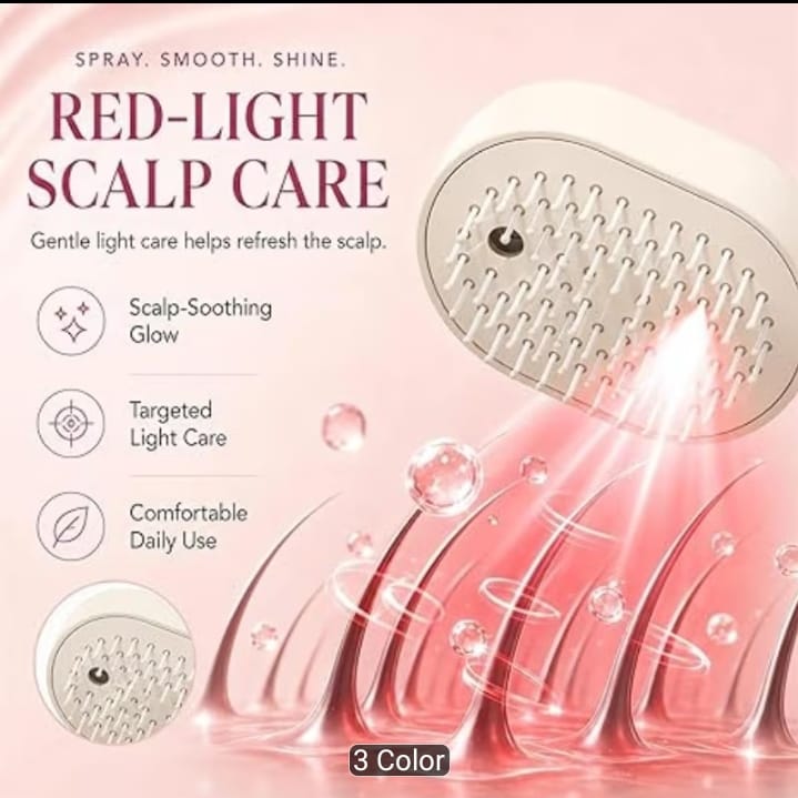 2-in-1 USB Rechargeable Nano Mist Hair Brush with Scalp Massage
*
