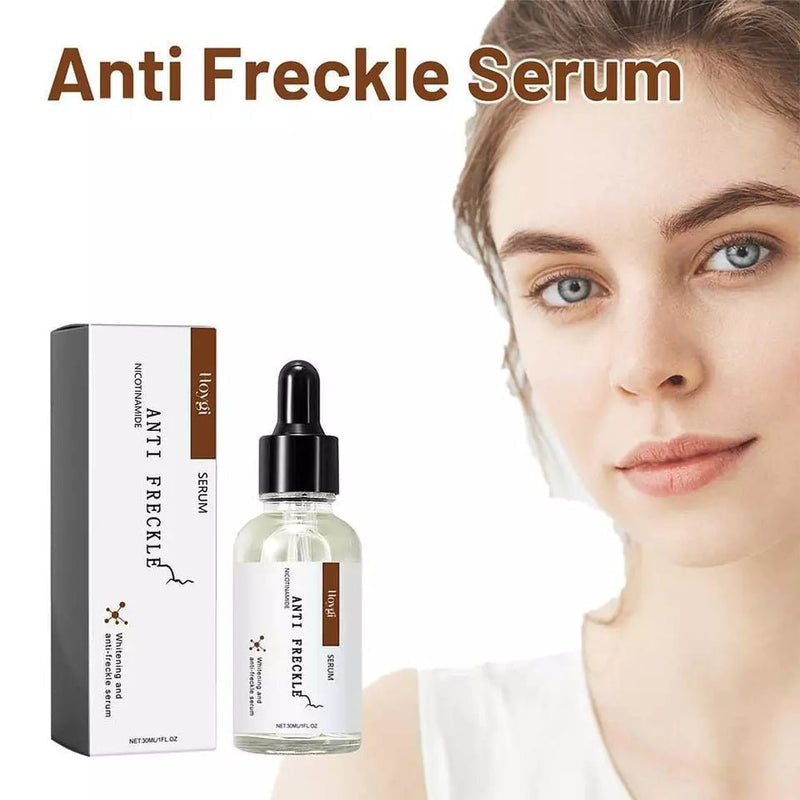 Anti-Freckle Serum (30ml) – A skin-brightening treatment designed to fade freckles, dark spots, and uneven pigmentation while deeply hydrating and protecting your skin